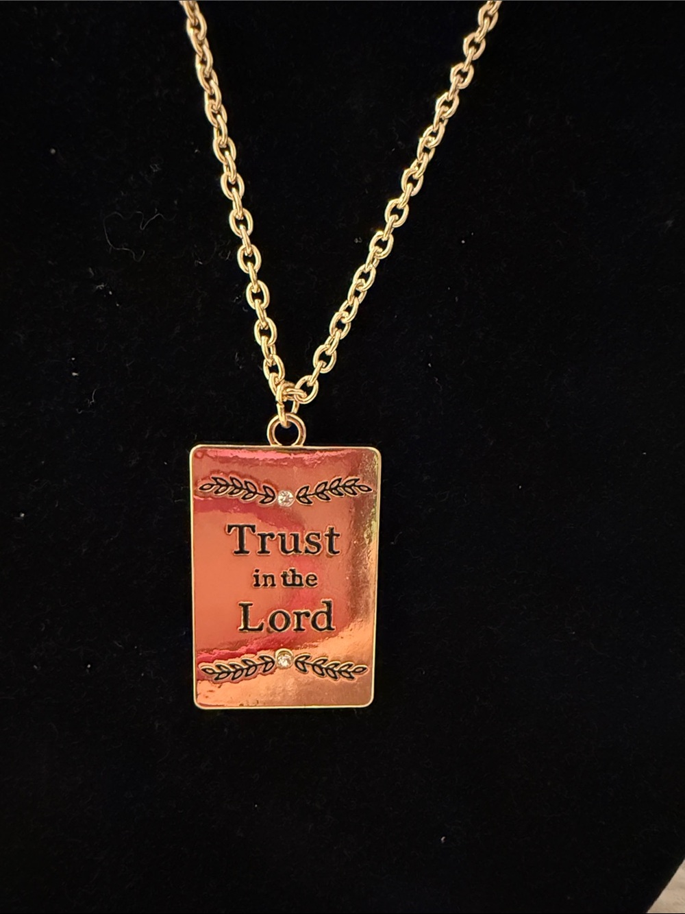 NWT Gold “Trust In The Lord” Necklace & Earrings(Last Set) - Picture 5 of 6
